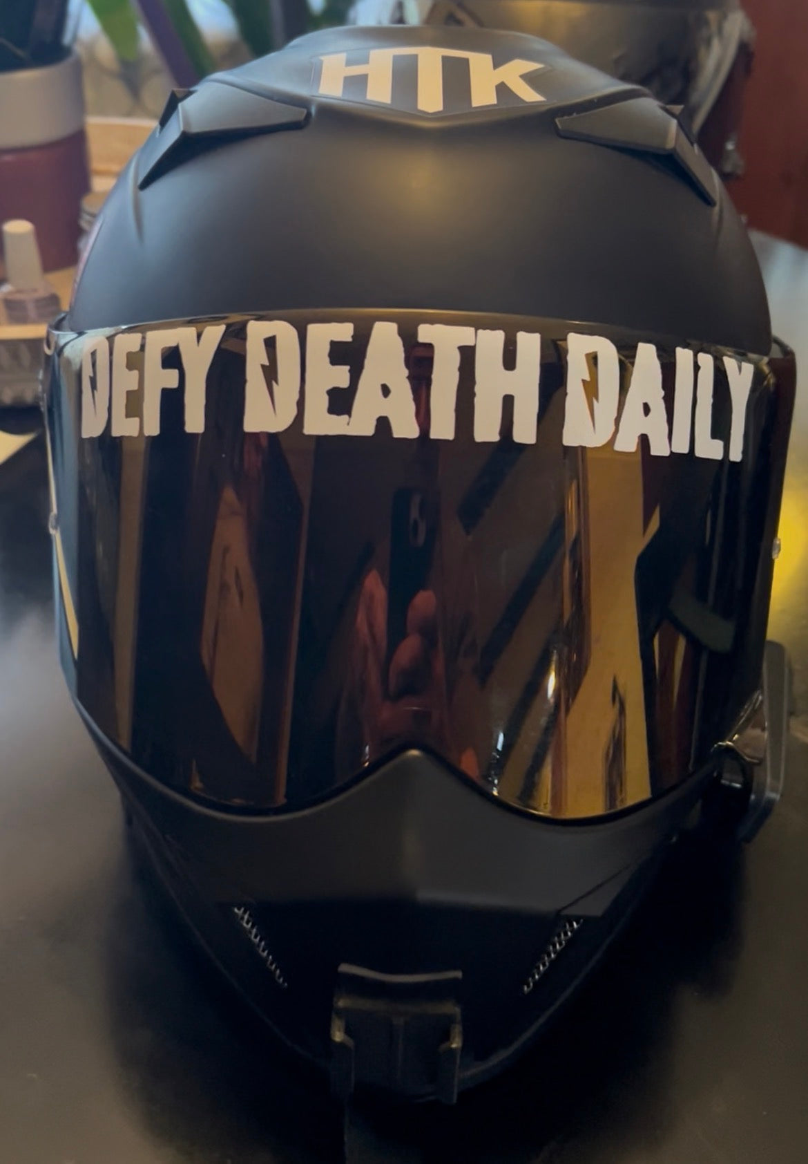 Defy Death Daily diecut decal